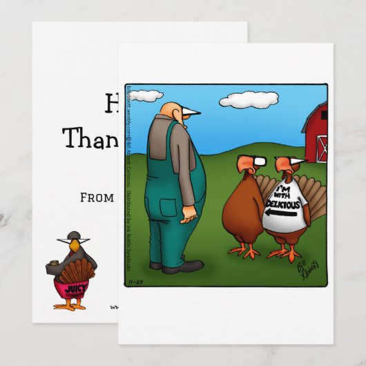 Grappige Thanksgiving humor vakantiekaart Feestdagenkaart (Voorkant / Achterkant)