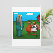 Grappige Thanksgiving humor vakantiekaart Feestdagenkaart (Staand voorkant)