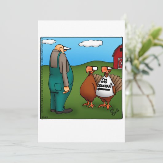 Grappige Thanksgiving humor vakantiekaart Feestdagenkaart (Staand voorkant)