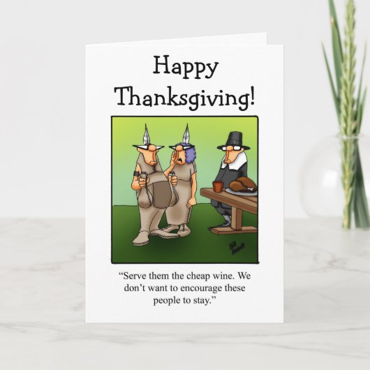 Grappige Thanksgiving humor wenskaart Feestdagen Kaart (Voorkant)