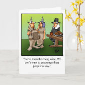 Grappige Thanksgiving-humor wenskaart Kaart (Gele Bloem)