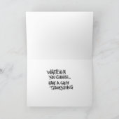 Grappige Thanksgiving Kaart (Binnen)