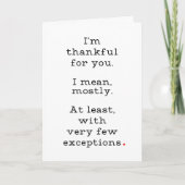 Grappige Thanksgiving Kaart (Voorkant)