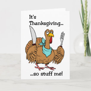 Grappige Thanksgiving kaart