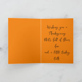 Grappige Thanksgiving Kaart – Praat met me over ka (Binnen)
