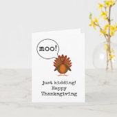 Grappige Thanksgiving Kaart, Sarcastisch, Humor Kaart (Gele Bloem)