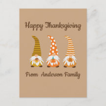 Grappige Thanksgiving Kabouters Vakantiekaart