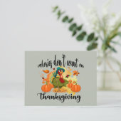 grappige Thanksgiving kalkoen Briefkaart (Staand voorkant)