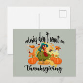 grappige Thanksgiving kalkoen Briefkaart (Voorkant / Achterkant)