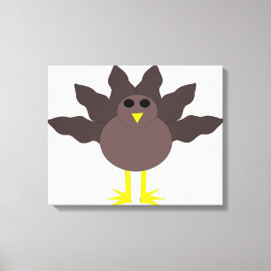 Grappige Thanksgiving-kalkoen canvasprint Canvas Afdruk