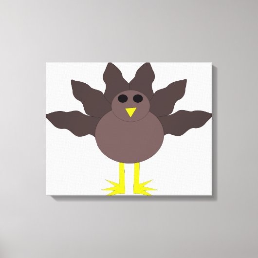 Grappige Thanksgiving-kalkoen canvasprint Canvas Afdruk (Voorkant)