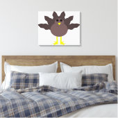 Grappige Thanksgiving-kalkoen canvasprint Canvas Afdruk (Insitu (Slaapkamer))