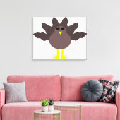 Grappige Thanksgiving-kalkoen canvasprint Canvas Afdruk (Insitu (Woonkamer))