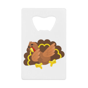 grappige Thanksgiving kalkoen Creditkaart Flessenopener
