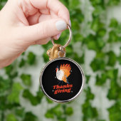 Grappige Thanksgiving kalkoen diner Sleutelhanger (Hand)