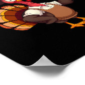 Grappige Thanksgiving Kalkoen Eet Tacos Mexicaanse Poster (Hoek)