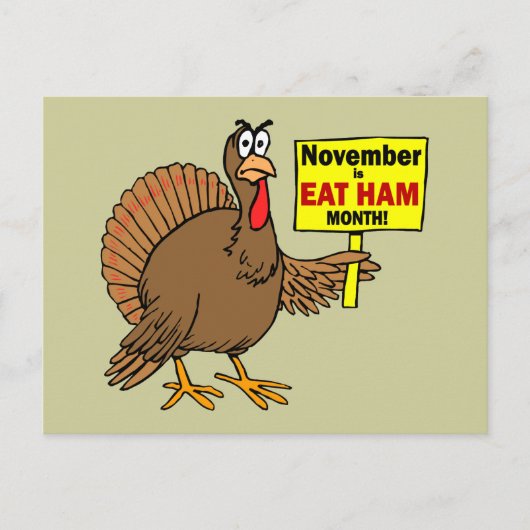 Grappige Thanksgiving kalkoen Feestdagenkaart (Voorkant)
