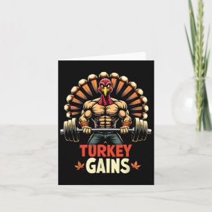 Grappige Thanksgiving-kalkoen krijgt motivatie spo Kaart