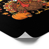 Grappige Thanksgiving kalkoen meme F-caw-f F-awk-f Poster (Hoek)