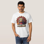 Grappige Thanksgiving Kalkoen Meow T-shirt (Voorkant volledig)
