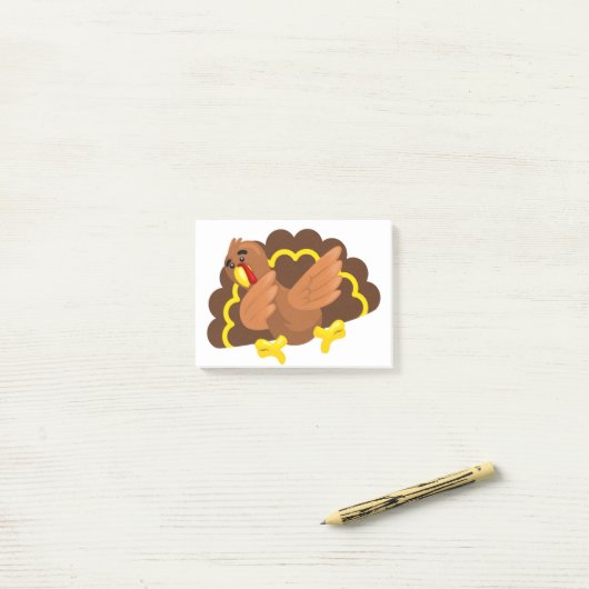 grappige Thanksgiving kalkoen Post-it® Notes (Op bureau)