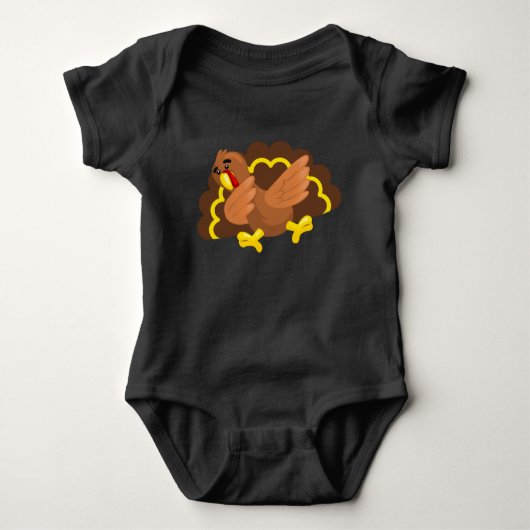 grappige Thanksgiving kalkoen Romper (Voorkant)