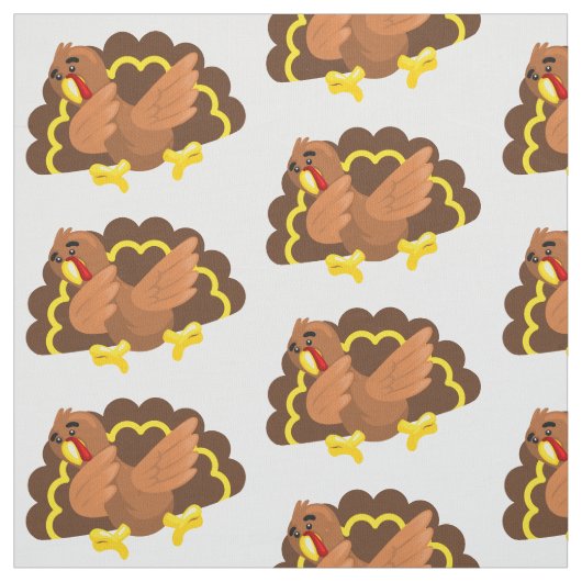 grappige Thanksgiving kalkoen Stof (Swatch)