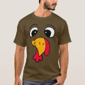 Grappige Thanksgiving-kalkoen T-shirt (Voorkant)