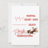 Grappige Thanksgiving kalkoen tekst. Bedankkaart (Voorkant)