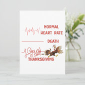 Grappige Thanksgiving kalkoen tekst. Bedankkaart (Staand voorkant)