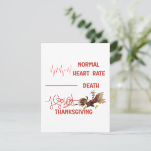 Grappige Thanksgiving kalkoen tekst. Notitiekaartje