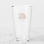 Grappige Thanksgiving-kalkoen Tijd Glas (Achterkant)