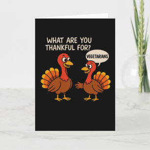 Grappige Thanksgiving Kalkoen Vegetarische Grappig Kaart