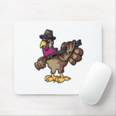 Grappige Thanksgiving Kalkoenjager Muismat (Met muis)