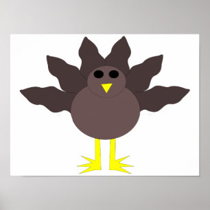 Grappige Thanksgiving-kalkoenposter Poster