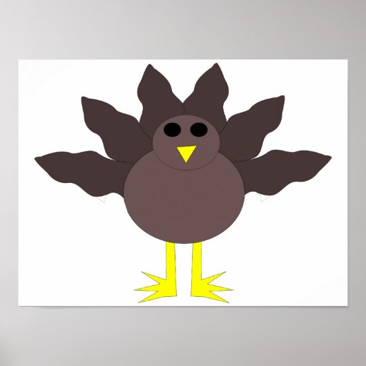 Grappige Thanksgiving-kalkoenposter Poster (Voorkant)