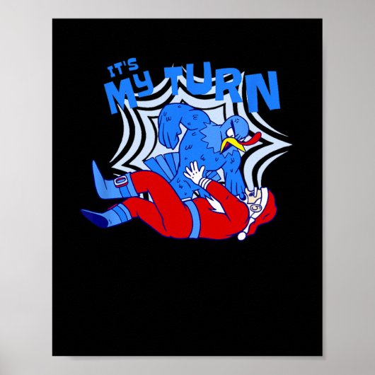 Grappige Thanksgiving Kerstkalkoen Vs Kerstman Poster (Voorkant)