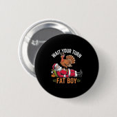Grappige Thanksgiving Kerstmis Kalkoen Vs Kerstman Ronde Button 5,7 Cm (Voorkant /achterkant)