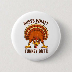 Grappige Thanksgiving Kinderen Grap Meme Raad wat  Ronde Button 5,7 Cm