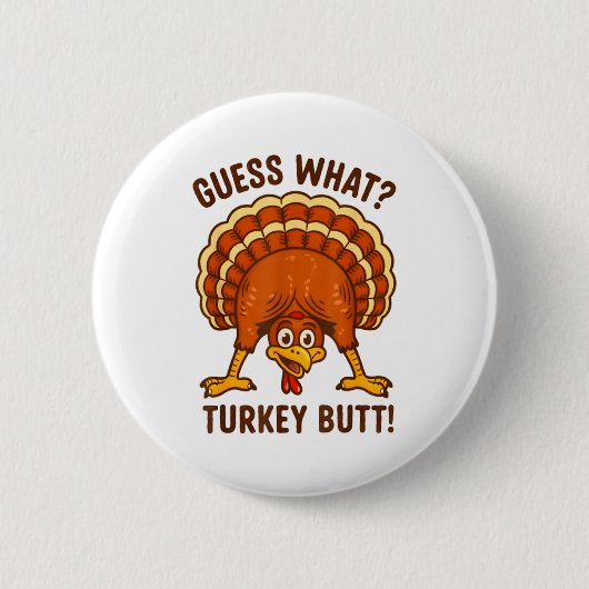 Grappige Thanksgiving Kinderen Grap Meme Raad wat  Ronde Button 5,7 Cm (Voorkant)