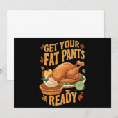 Grappige Thanksgiving Krijg Je Dikke Broek Klaar Kaart (Voorkant / Achterkant)