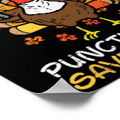 Grappige Thanksgiving Leraar Kalkoen Laten we Kind Poster (Hoek)