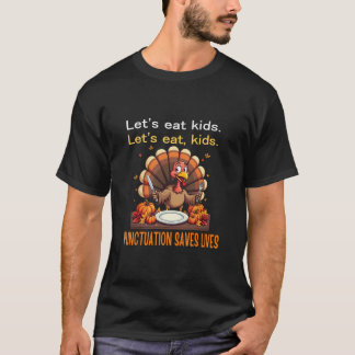 Grappige Thanksgiving Leraar Kalkoen Laten we Kind T-shirt