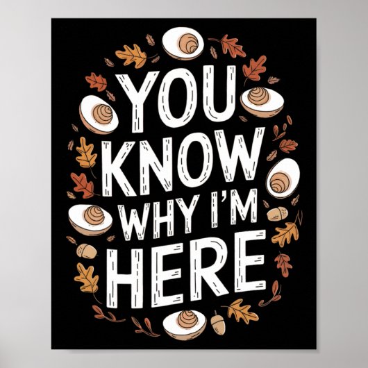 Grappige Thanksgiving liefhebbers van deviled eggs Poster (Voorkant)