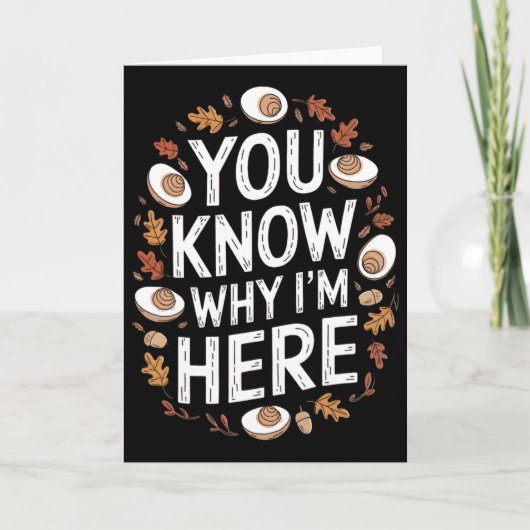 Grappige Thanksgiving liefhebbers van gevulde eier Kaart (Voorkant)