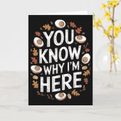 Grappige Thanksgiving liefhebbers van gevulde eier Kaart (Gele Bloem)