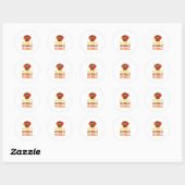 grappige Thanksgiving met turk Ronde Sticker (Vel)