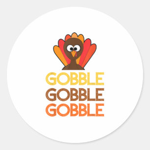 grappige Thanksgiving met turk Ronde Sticker