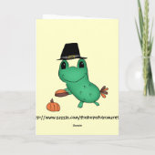 Grappige Thanksgiving pelgrimskikikker Feestdagen Kaart (Achterkant)