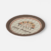 Grappige Thanksgiving Plaid Gobble Til You Wobble Papieren Bordje (Gekanteld)